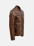Waxed Leather Brown Jacket