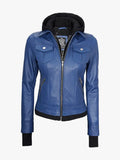 Women Bomber Hooded Jacket