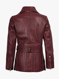 Women's Asymmetrical Real Leather Biker Jacket