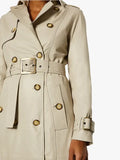 Women’s Beige Sheepskin Trench Coat