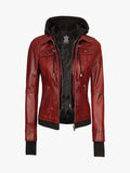 Women’s Burgundy Leather Jacket