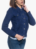 Women's Slim Fit Blue Suede Jacket – Giusy Edition