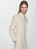 Womens Linen Jacket With Zip