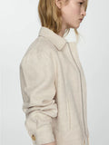 Womens Linen Zip Jacket