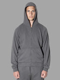 Yeezy Gap Cotton Fleece Zip Up Hoodie Grey