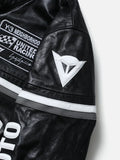 Yohji Yamamoto Y-3 NBHD Black Leather Racer Jacket