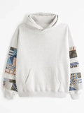 abercrombie patchwork hoodie grey