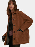 brown soeur leather jacket