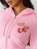 cherry shrunken true religion zip hoodie