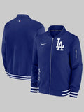 mens los angeles dodgers nike royal authentic collection full-zip bomber jacket
