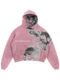 skully pink smoke hoodie
