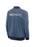 2025 New England Patriots Nike Rivalries Sideline Bomber Jacket Storm Blue