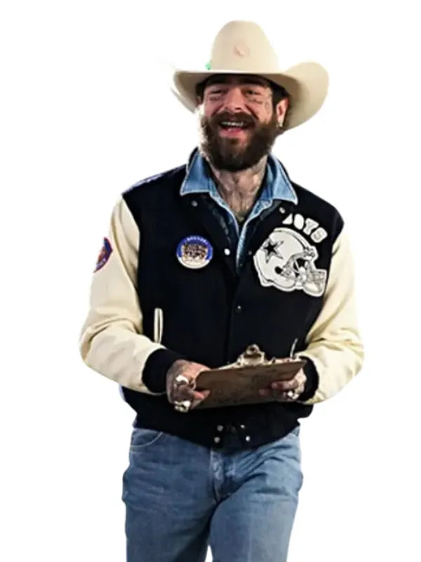 2025_Thanksgiving_Halftime_Show_Post_Malone_Dallas_Cowboys_Varsity_Jacket