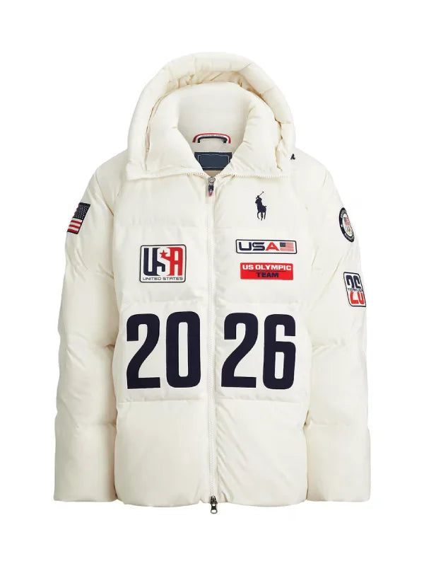 2026 Winter Olympics Polo Ralph Lauren Team USA Flagbearer Jacket White