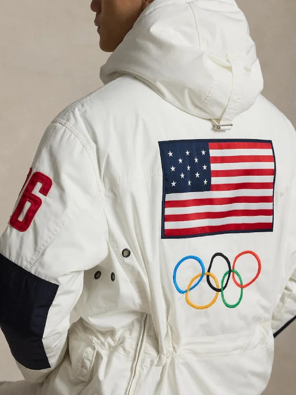 2026 Winter Olympics Team USA Polo Ralph Lauren Anorak Jacket White
