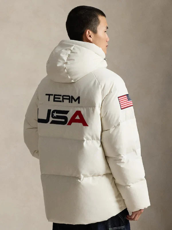 2026 Winter Olympics Team USA Polo Ralph Lauren Flagbearer Jacket White
