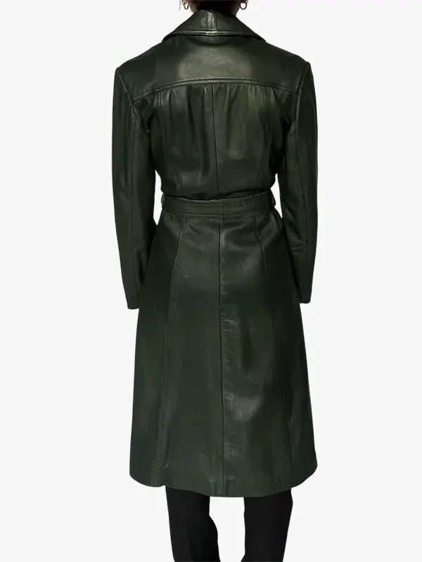70s Dark Green Trench Coat