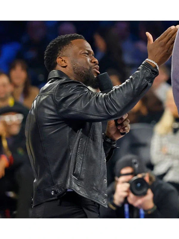 74th NBA All-Star Game Kevin Hart Leather Jacket Black