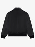 ALD Black Leather Flight Bomber Jacket