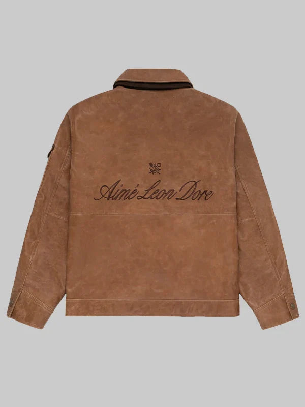 ALD Leather Aviator Jacket Brown
