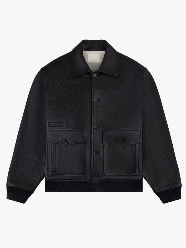 ALD Leather Flight Jacket Black