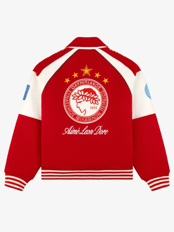 ALD Olympiacos F.C.Red Varsity Jacket