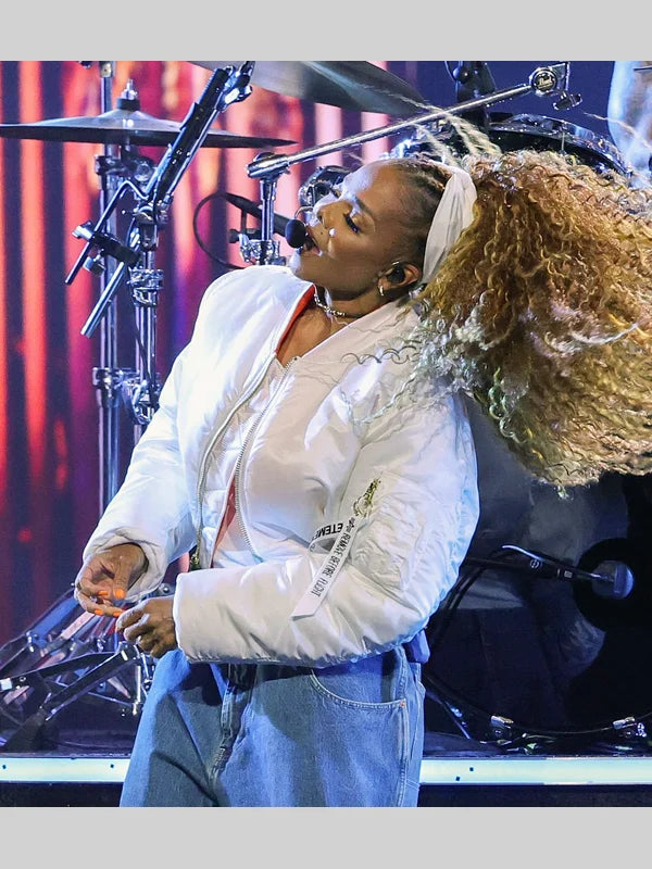 AMA 2025 Janet Jackson Jacket White