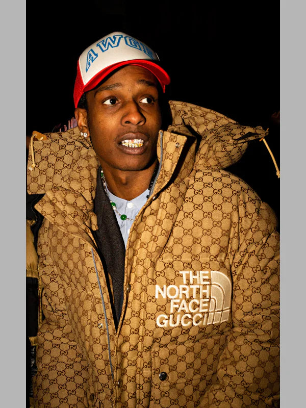 A$AP Rocky gucci x north face puffer jacket