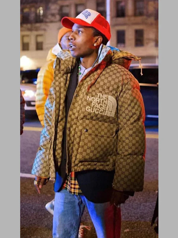 A$AP Rocky the north face x gucci jacket