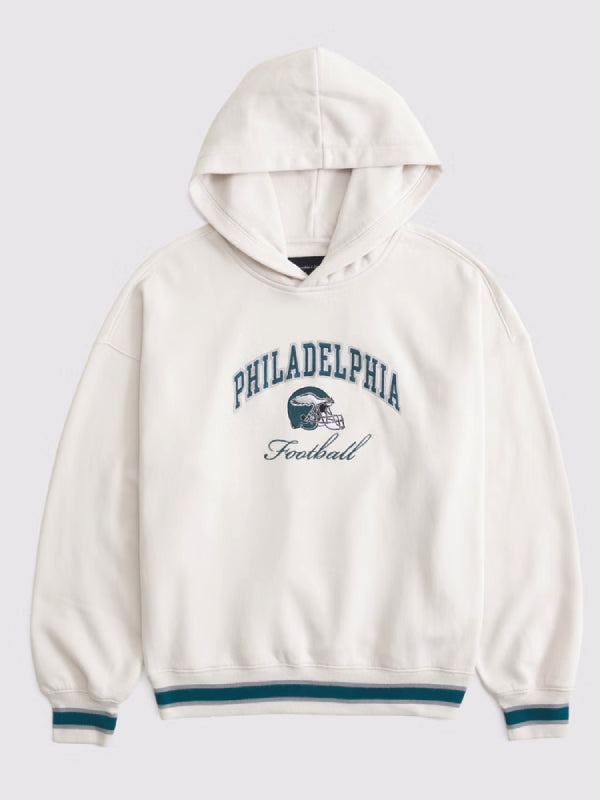 Abercrombie Eagles Sunday Hoodie White