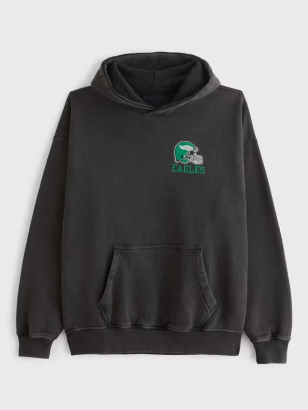 Abercrombie Philadelphia Eagles Graphic Popover Hoodie Black