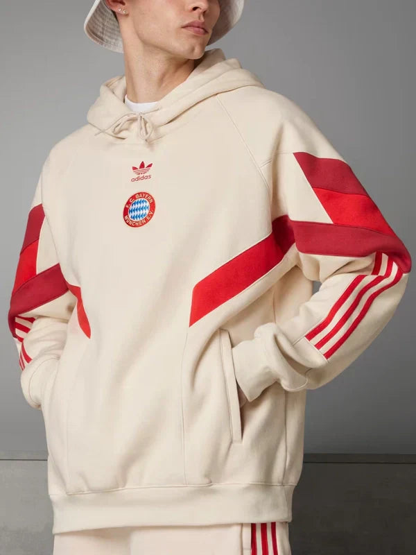 Adidas FC Bayern Munich Beige Hoodie