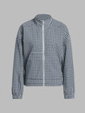 Adidas Gingham Jacket Blue