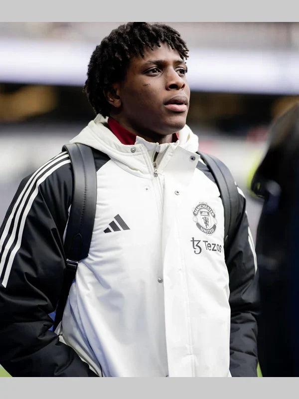 Adidas Man United Tiro Rain Jacket White