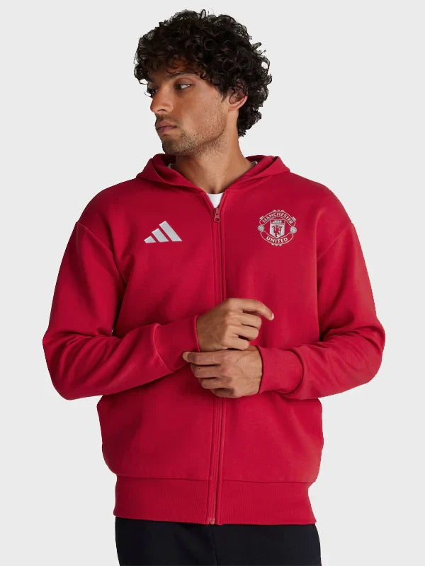 Adidas Manchester United Anthem Jacket Red