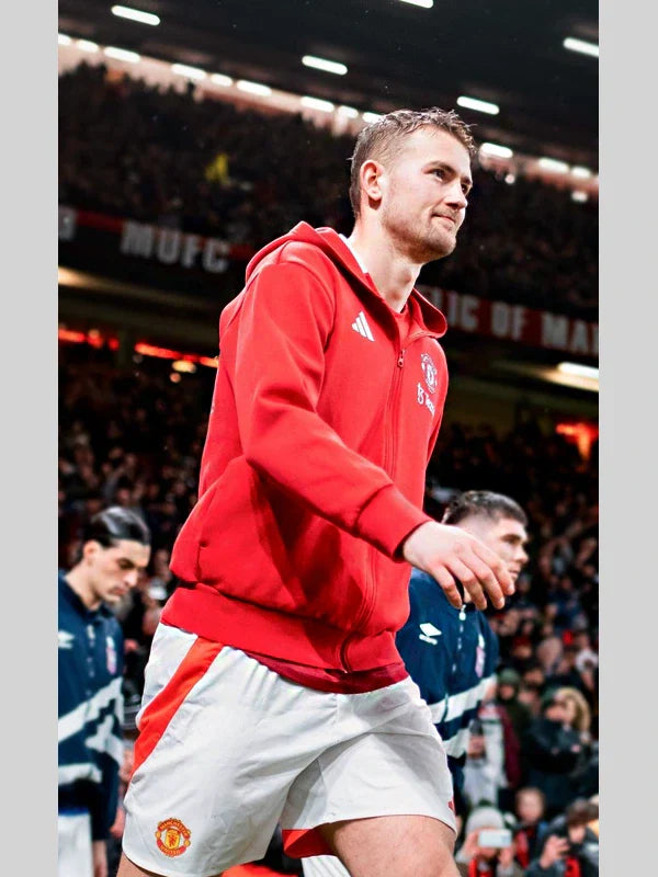 Adidas Manchester United Red Zip-Up Hoodie