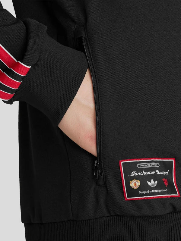Adidas Manchester United Terrace Icons Jacket Black