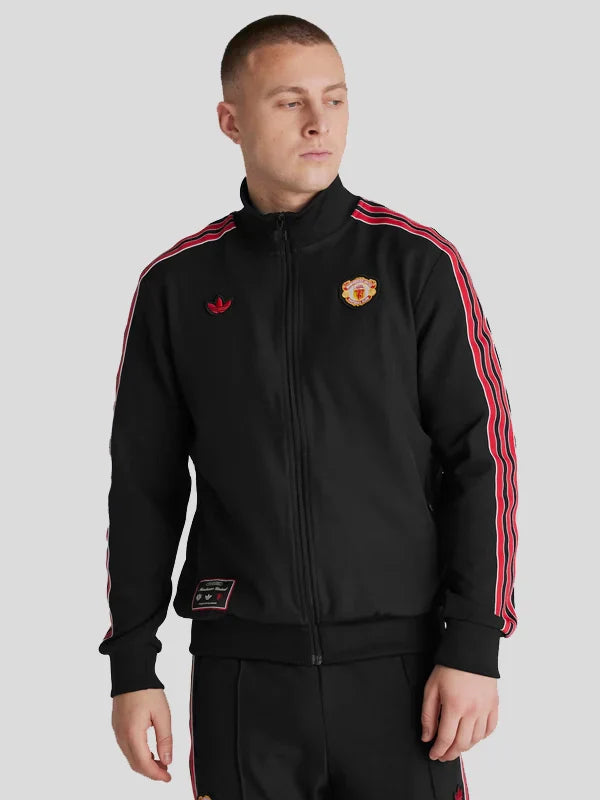 Adidas Manchester United Terrace Icons Track Jacket Black