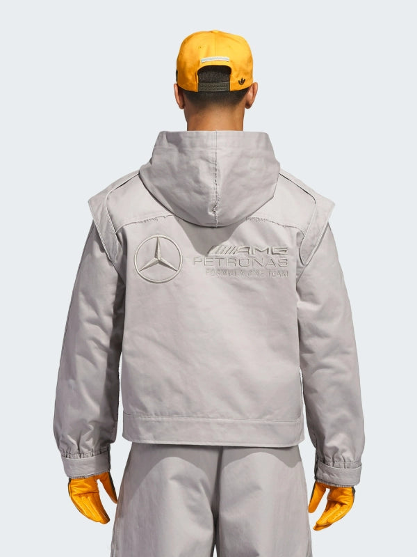 Adidas Mercedes Bad Bunny Track Jacket Grey