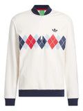 Adidas Originals Argyle Printed 1/4Zip Sweatshirt White
