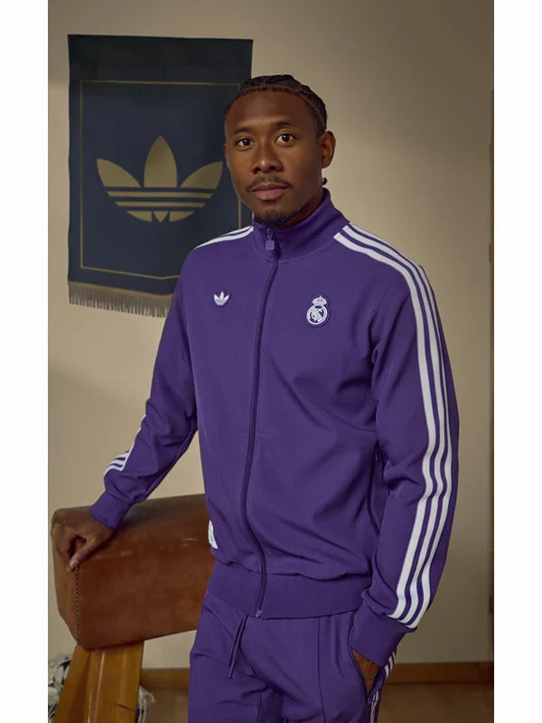 Adidas Originals Purple Real Madrid Terrace Icons Track Jacket
