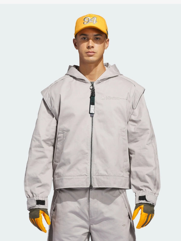 Adidas para Bad Bunny x Mercedes-AMG F1 Racing Zip-Up Track Top with Balaclava Grey