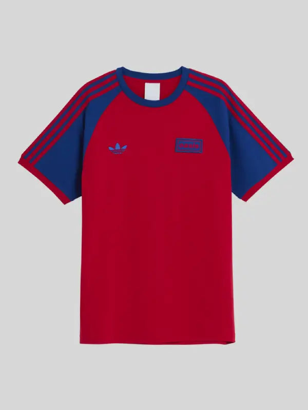 Adidas x Oasis Tour 3-Stripes Tee Maroon