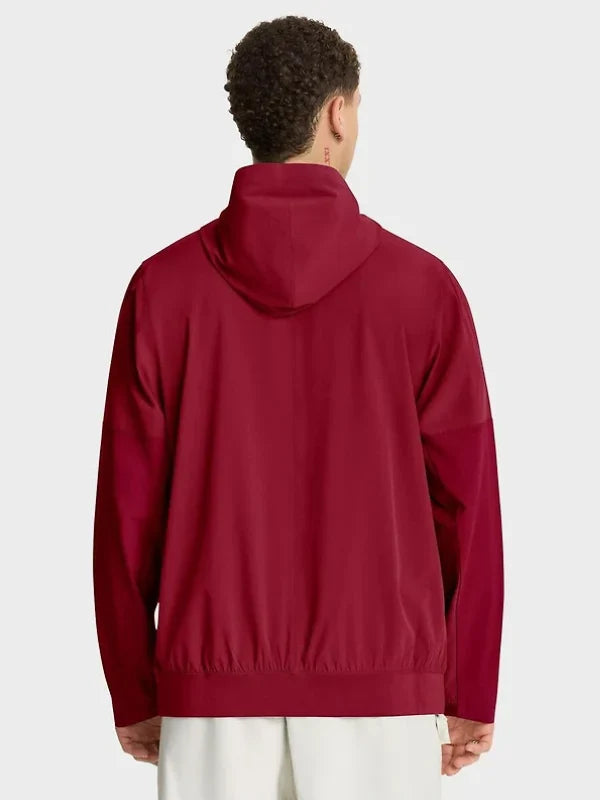 Alabama Nike Anorak Half-Zip Hoodie Jacket Red