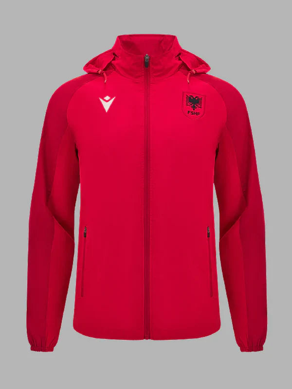 Albania National Team FSHF 2024-25 Training Rain Jacket Red