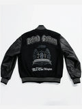 All The Right x New York Jets Rivalry Varsity Jacket Black