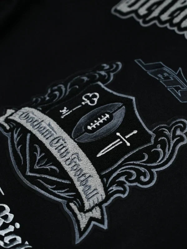 All The Right x New York Jets Varsity Jacket Black