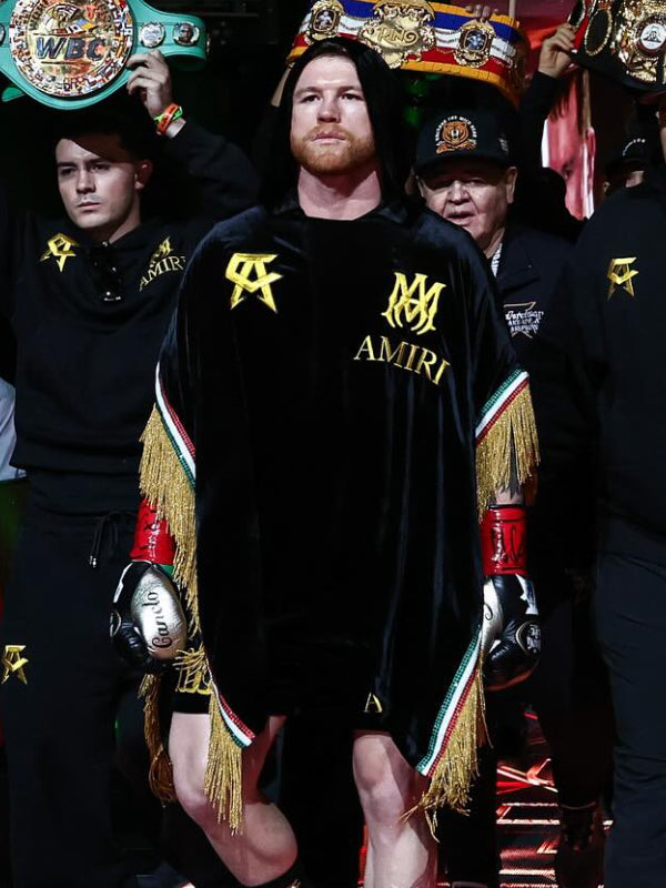 Amiri Canelo Black Velvet Robe