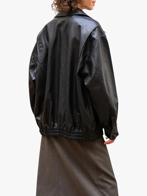 Amrika Leather Tessa Loose-Fit Leather Jacket