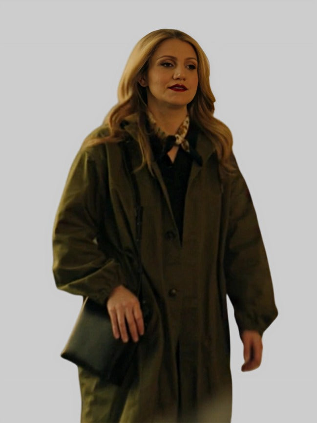 Annaleigh Ashford Happy Face Green Coat